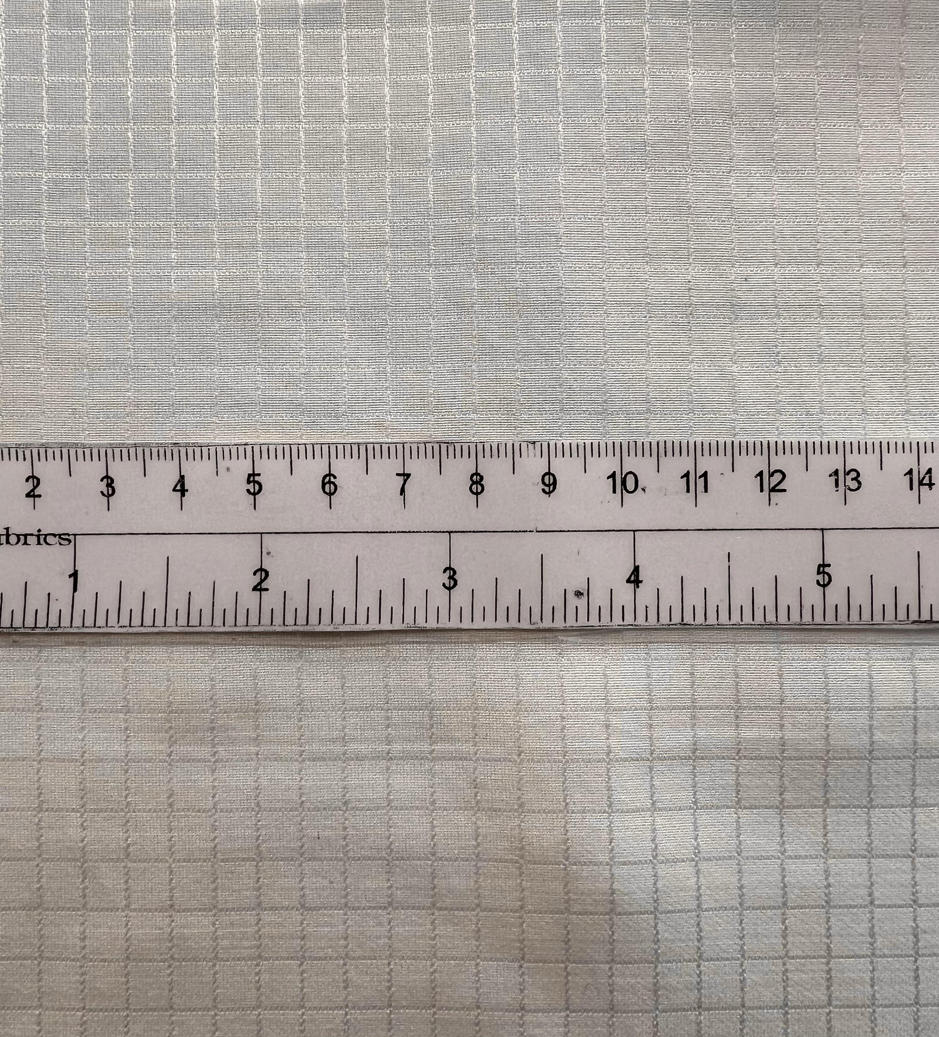 Made in Italy Pure Silk Windowpane Design Jacquard in Off-White