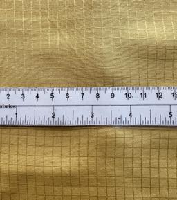 Made in Italy Pure Silk Windowpane Design Jacquard in Mustard