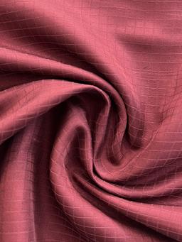 Made in Italy Pure Silk Windowpane Design Jacquard in Crimson