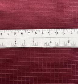 Made in Italy Pure Silk Windowpane Design Jacquard in Crimson