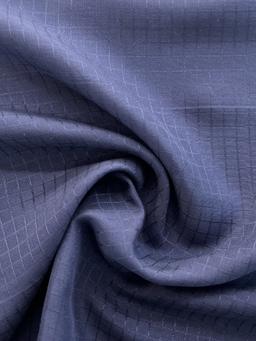 Made in Italy Pure Silk Windowpane Design Jacquard in Navy