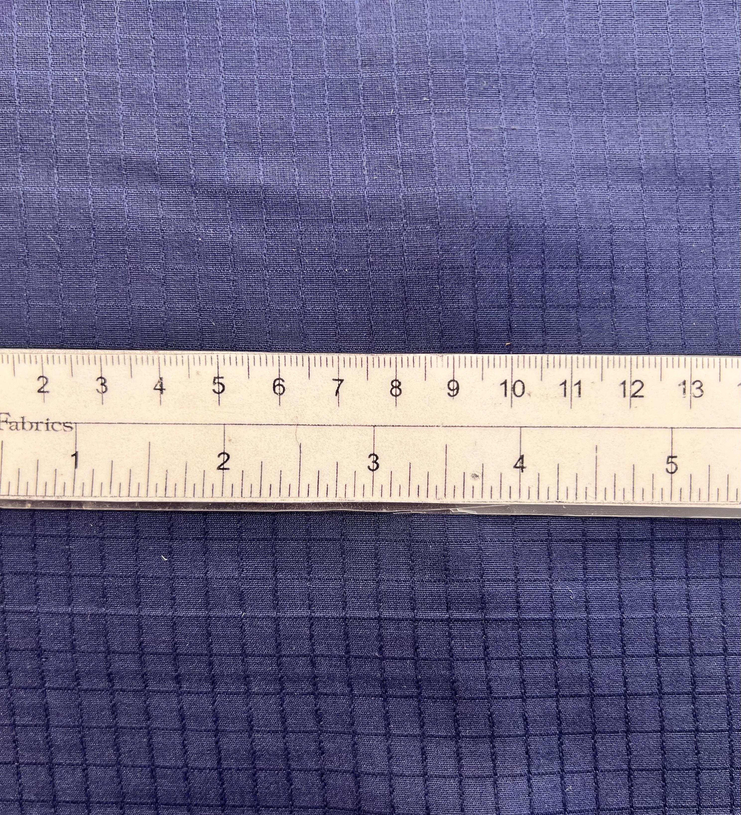 Made in Italy Pure Silk Windowpane Design Jacquard in Navy