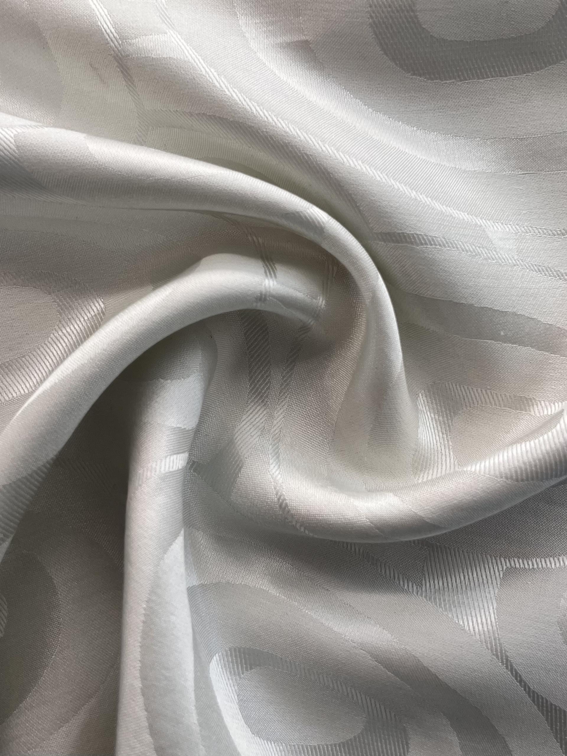 Made in Italy Pure Silk Mod Circle Jacquard in Dove