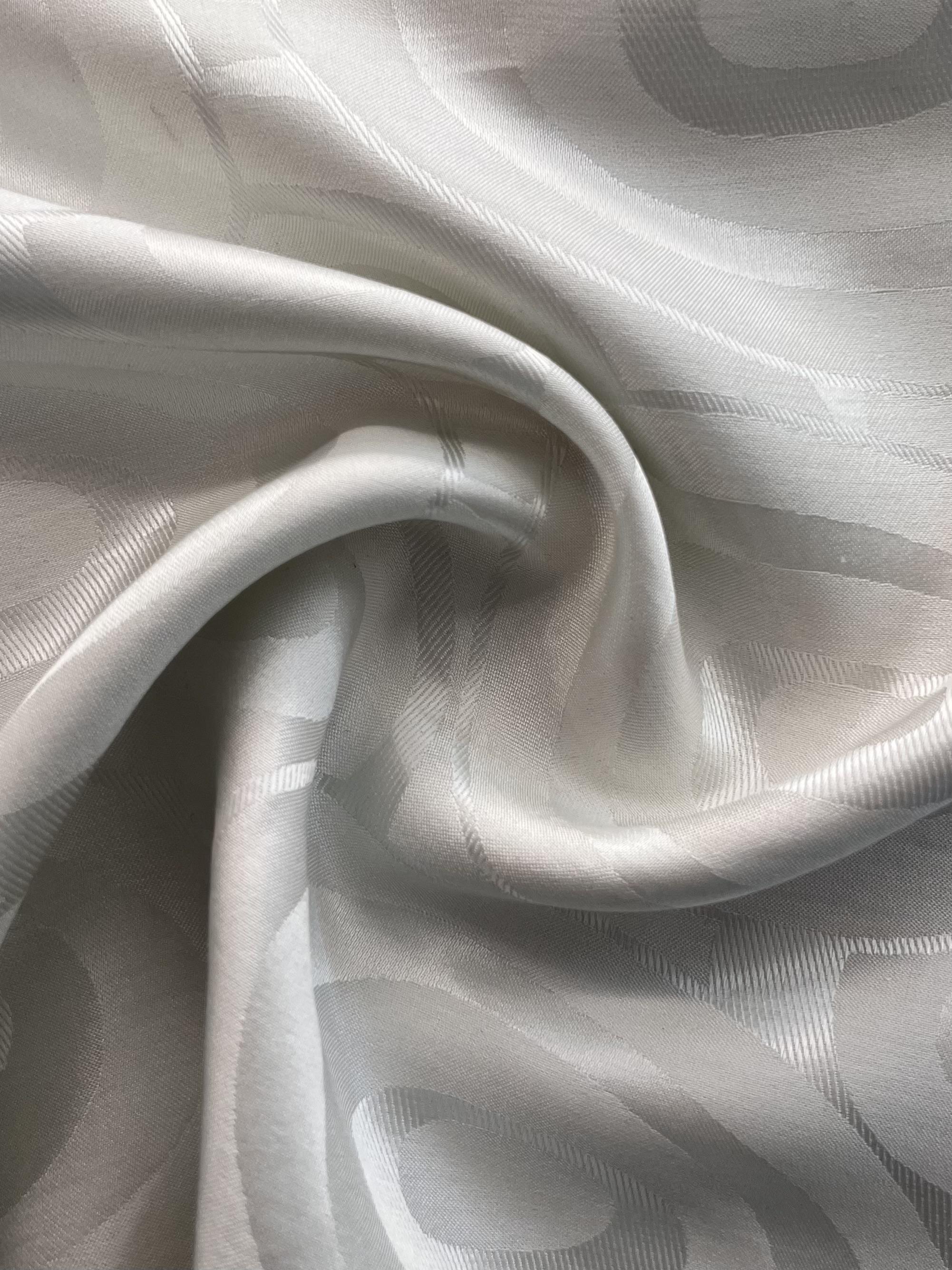 Made in Italy Pure Silk Mod Circle Jacquard in Dove