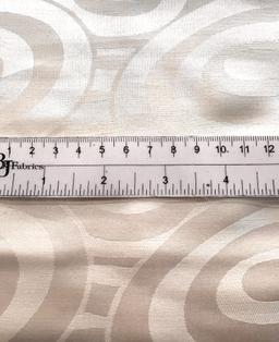 Made in Italy Pure Silk Mod Circle Jacquard in Ivory