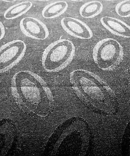 Made in Italy Pure Silk Floating Oval Jacquard in Black