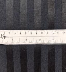 Made in Japan Triacetate/Viscose Crepe Satin Stripe Jacquard in Navy