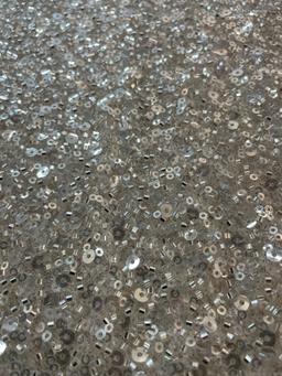 Beaded/Sequined Tulle in Nude /Ivory