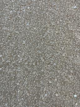 Beaded/Sequined Tulle in Nude /Ivory