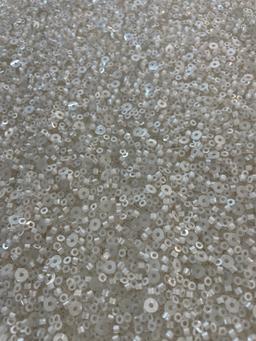 Beaded/Sequined Tulle in Nude /Ivory