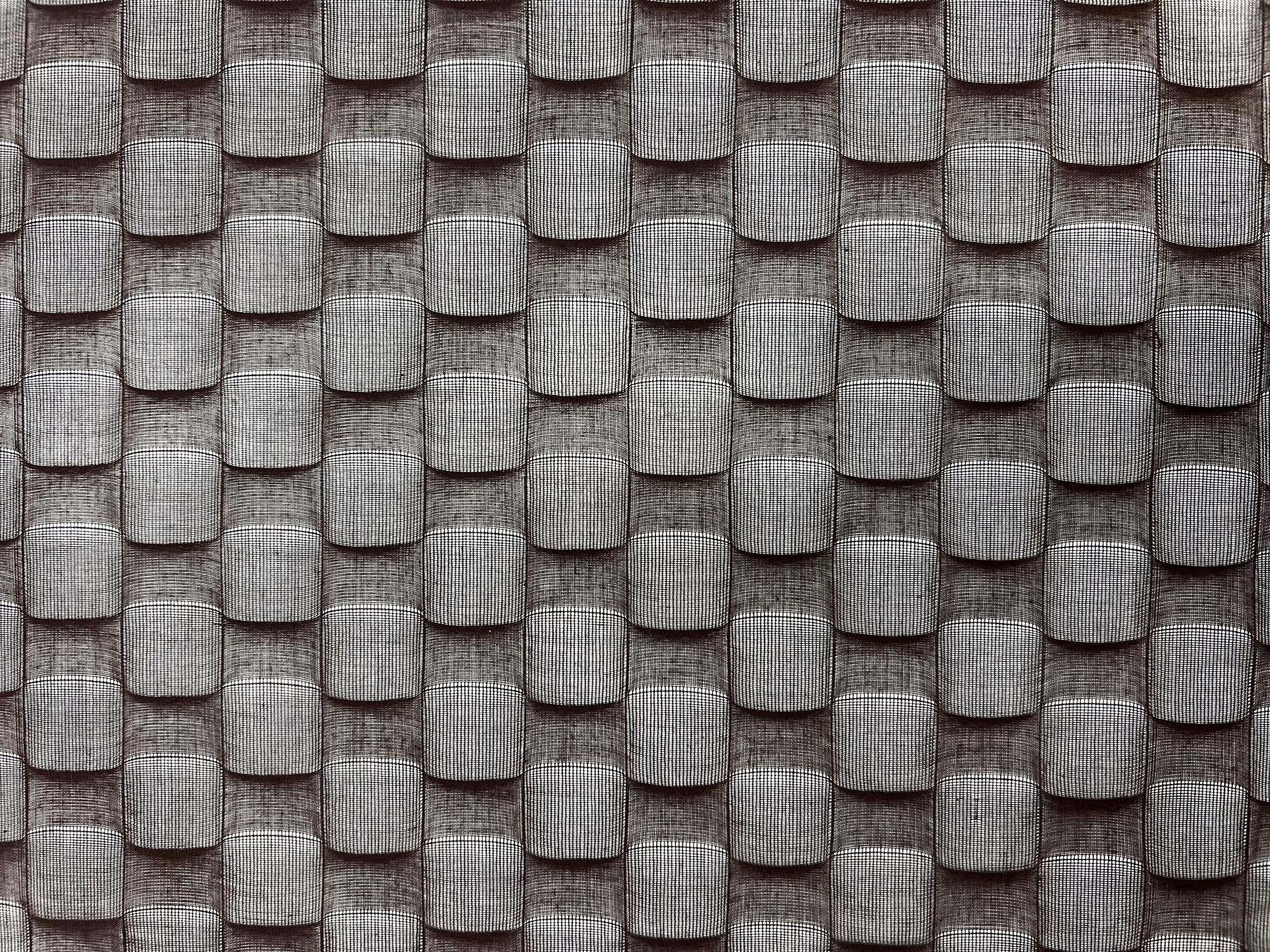 Made in Switzerland Cotton Voile Geometric Damask in Brown