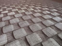 Made in Switzerland Cotton Voile Geometric Damask in Brown