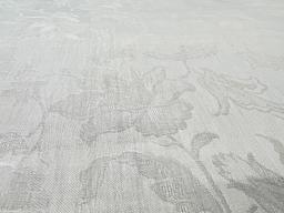 Cotton Floral Damask in White