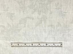 Cotton Floral Damask in White