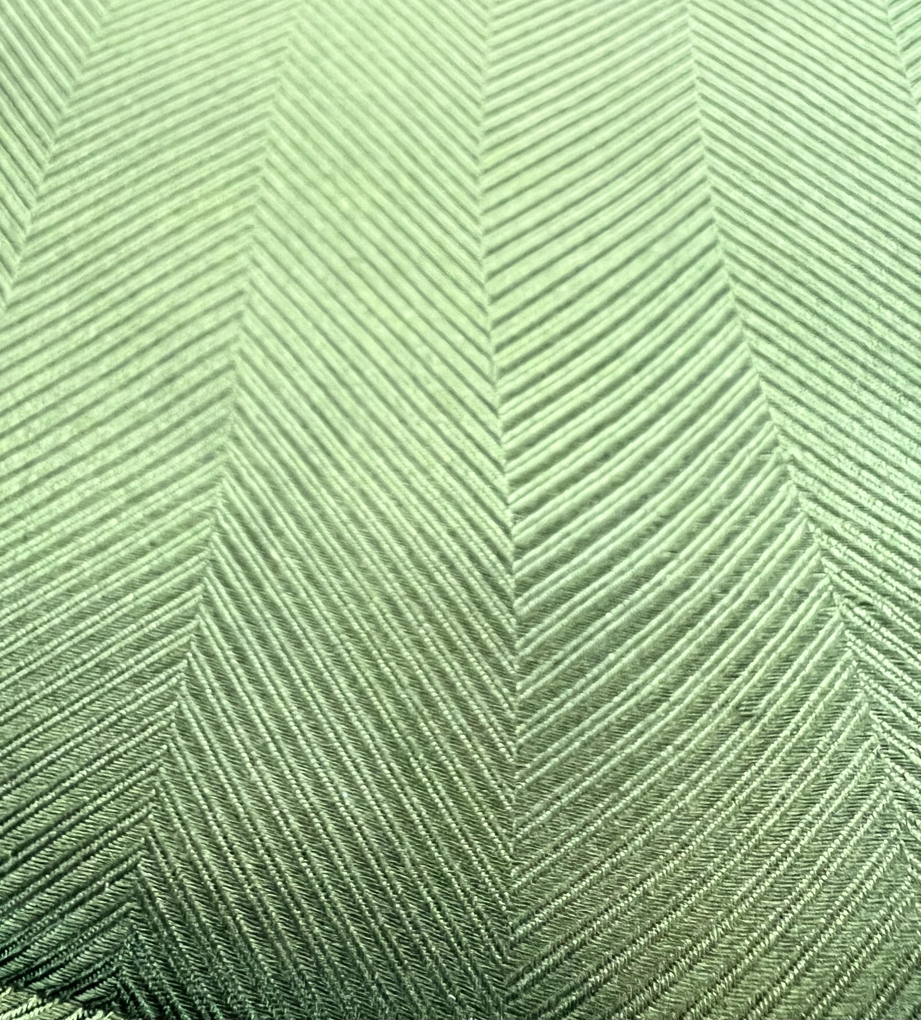 Made in Italy Pure Silk Herringbone Jacquard in Green