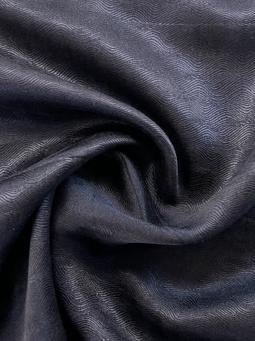 Made in Italy Pure Silk Wave Pattern Jacquard in Dark Navy