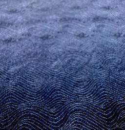 Made in Italy Pure Silk Wave Pattern Jacquard in Ocean