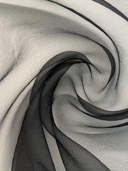 Japanese Pebbled Poly Organza in Black