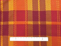 Plaid Knit in Red and Orange