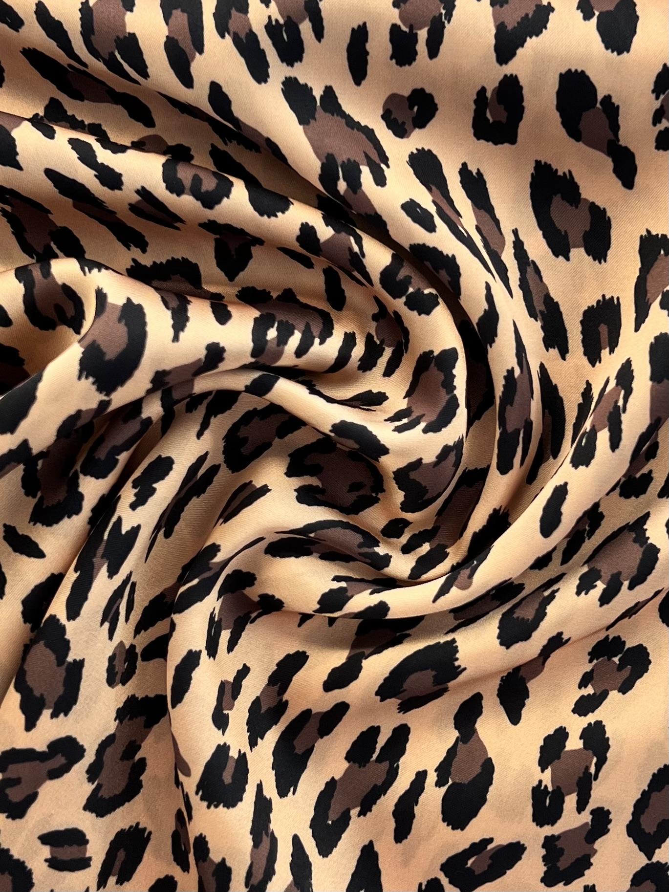 Printed Polyester Charmeuse  Big Cat Design
