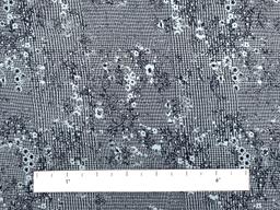 Stretch Cotton Brocade Small Floral Over Glen Plaid 