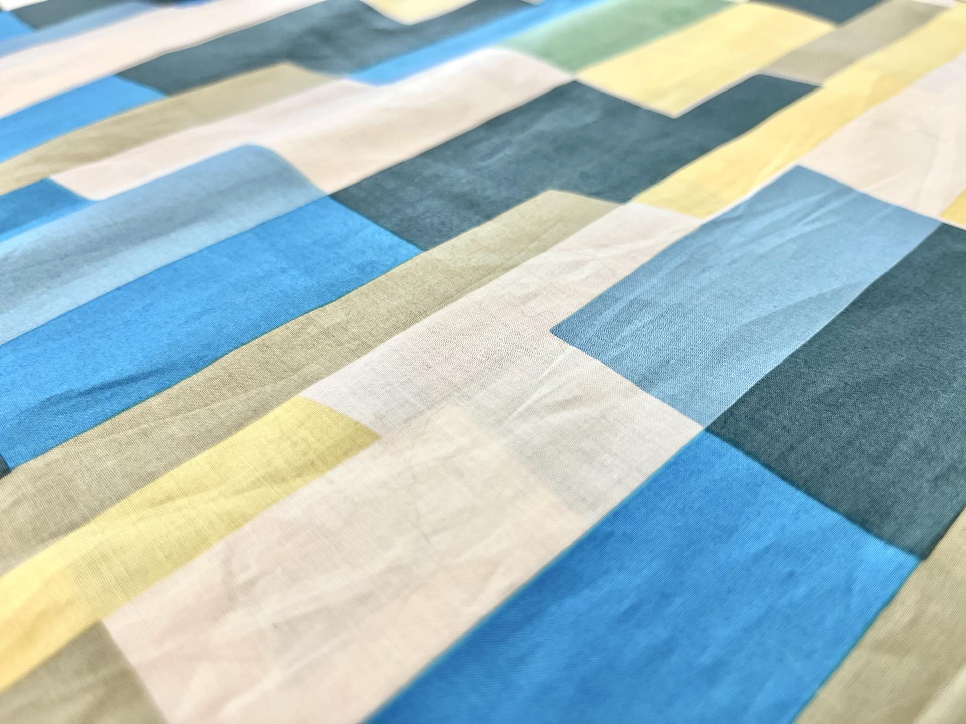 Geometric Printed Coated Cotton