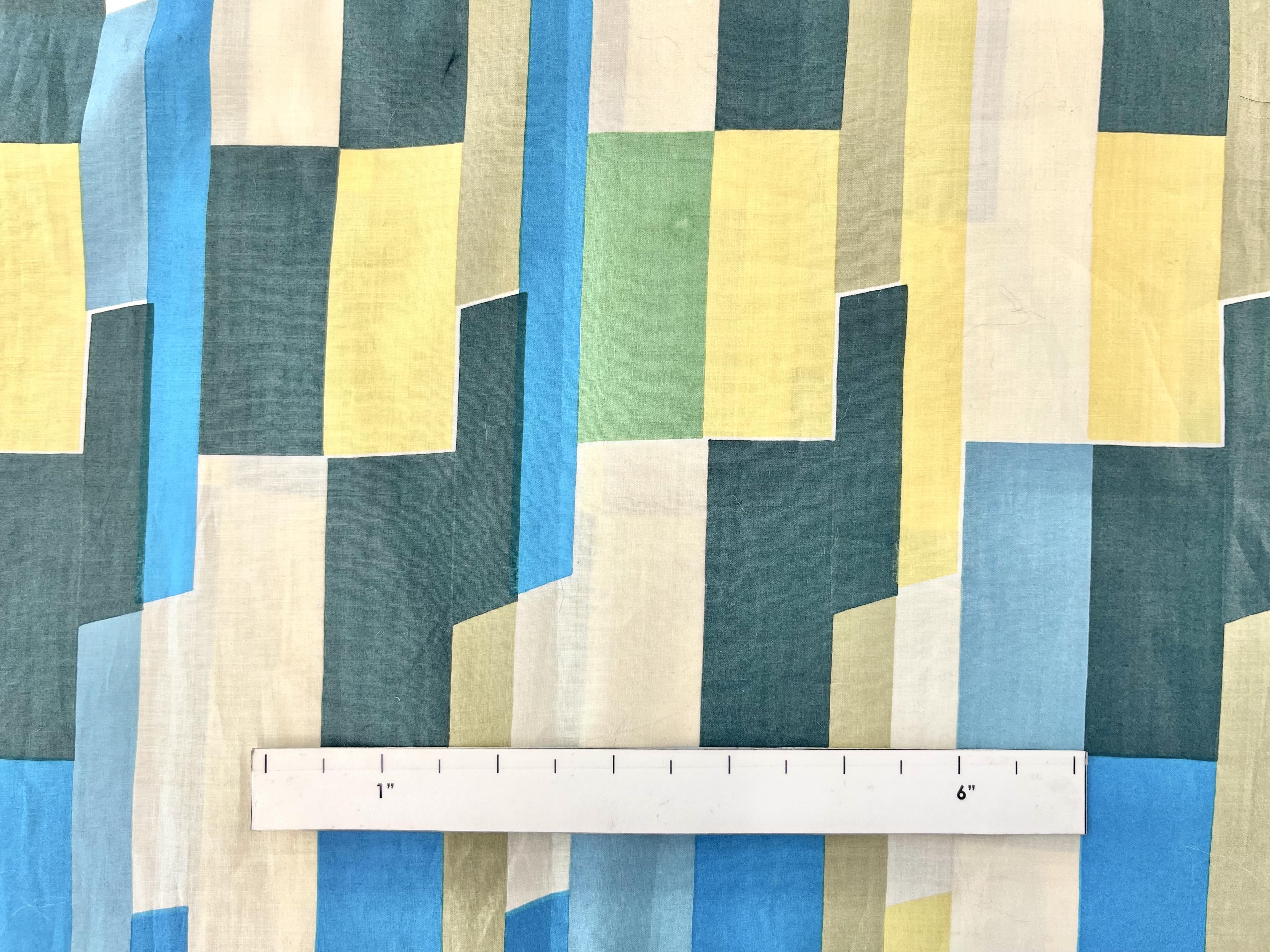 Geometric Printed Coated Cotton