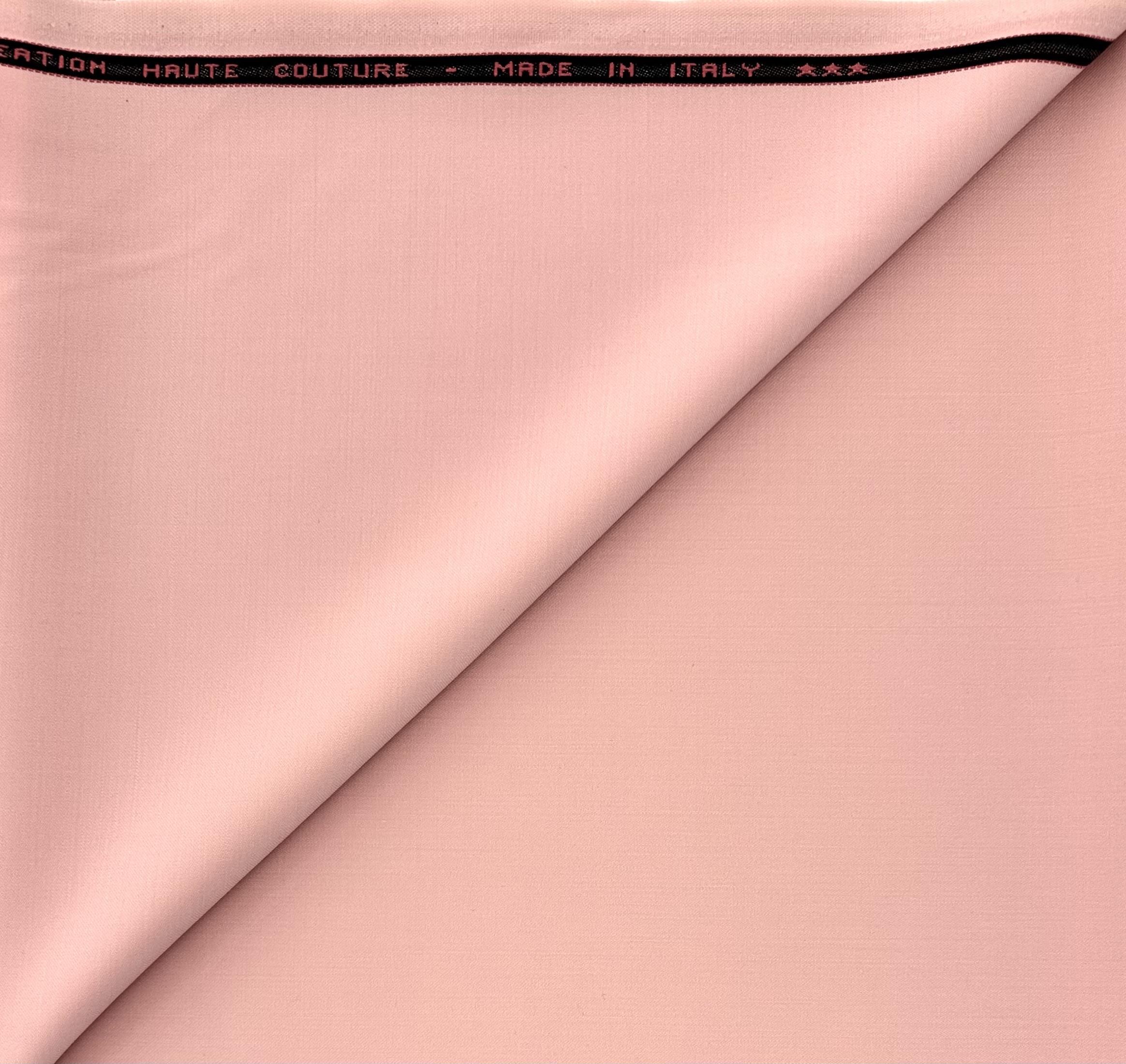 Italian Stretch Wool Satin Faille in Rosa