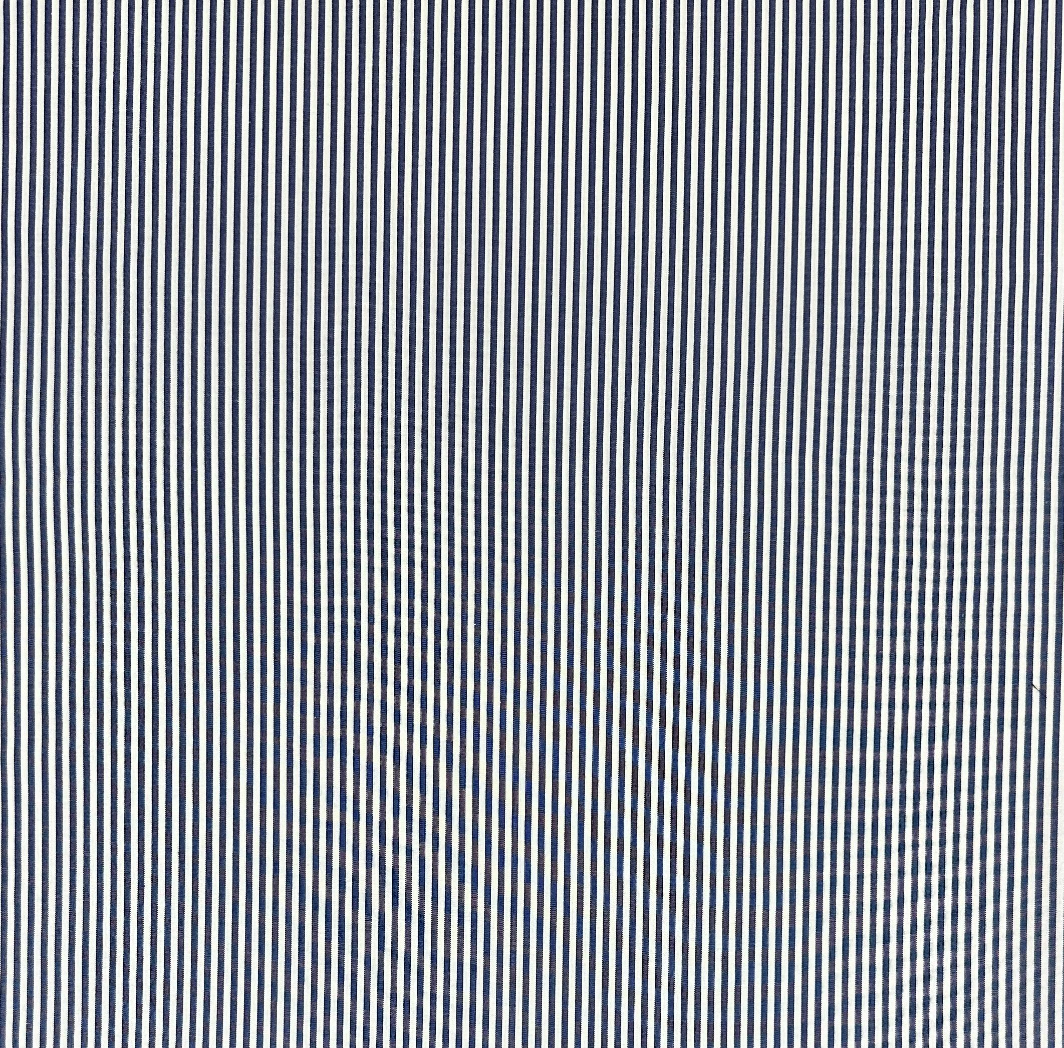 Shirting Cotton Stripe in Navy Cream