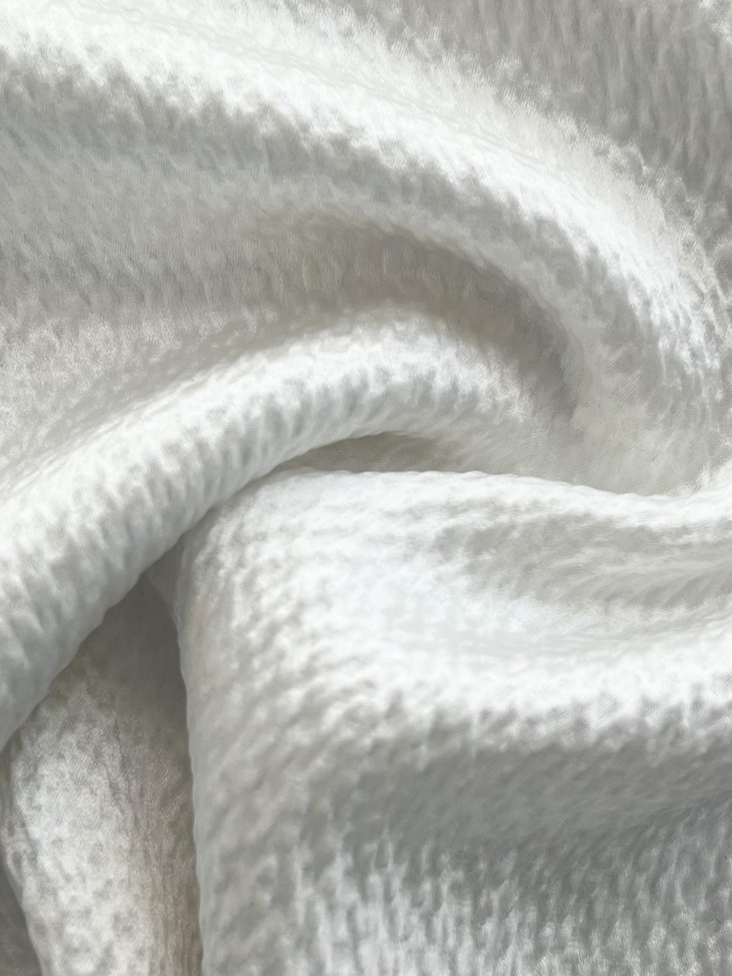 Heavy Hammered Silk Satin in White