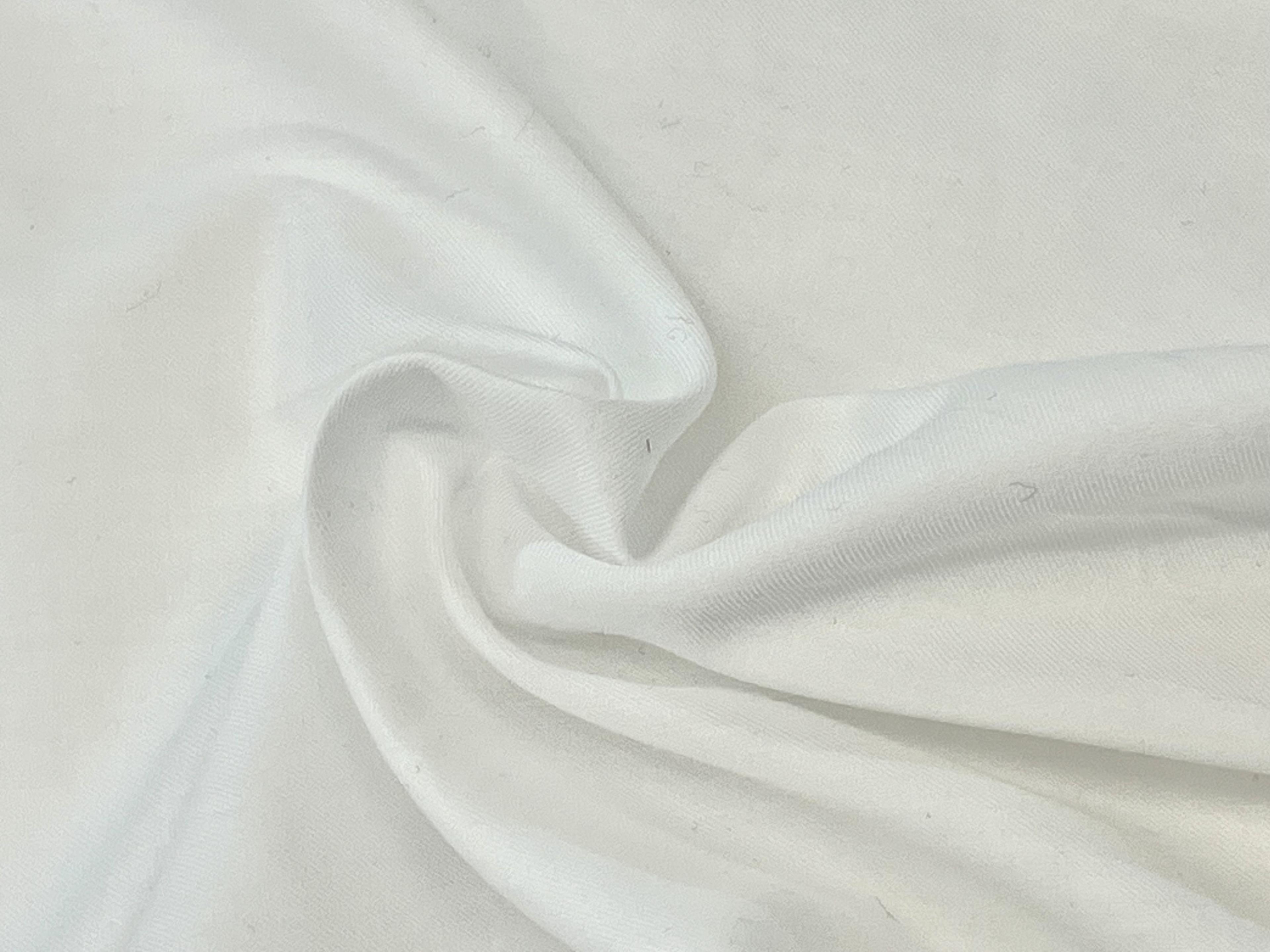 100% Cotton Fine Twill in White 