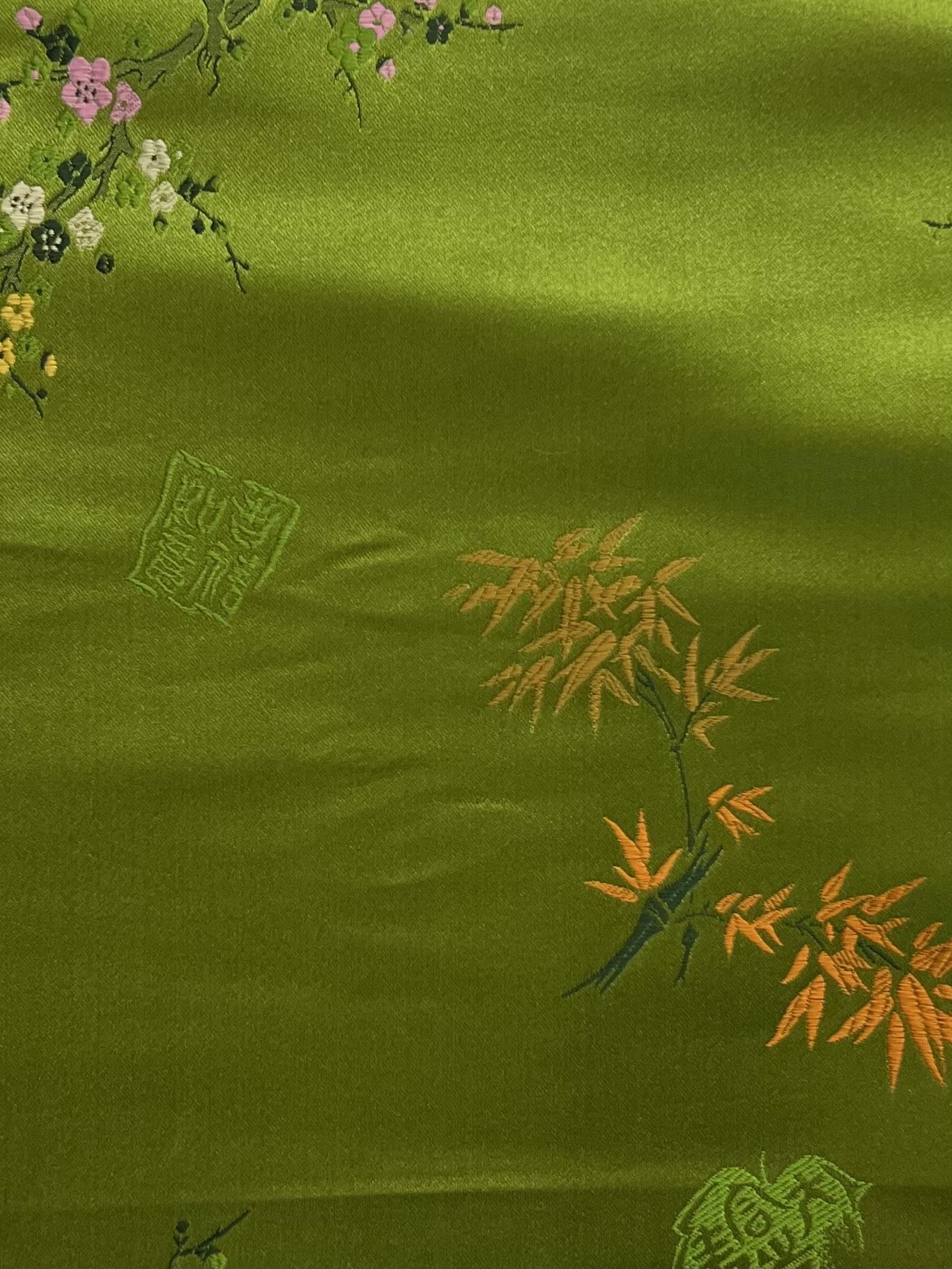 Chinese Brocade Bamboo & Cherry Blossom