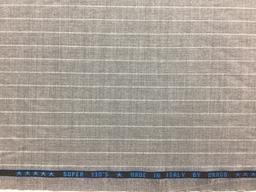 Made in Italy 100% Wool Super 130's In Medium Grey Chalk Stripe