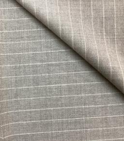 Made in Italy 100% Wool Super 130's In Medium Grey Chalk Stripe