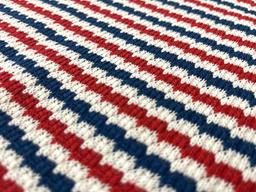 Made in Italy Cotton Crocheted Jersey, Fabric in Ecru, White & Navy