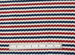 Made in Italy Cotton Crocheted Jersey, Fabric in Ecru, White & Navy