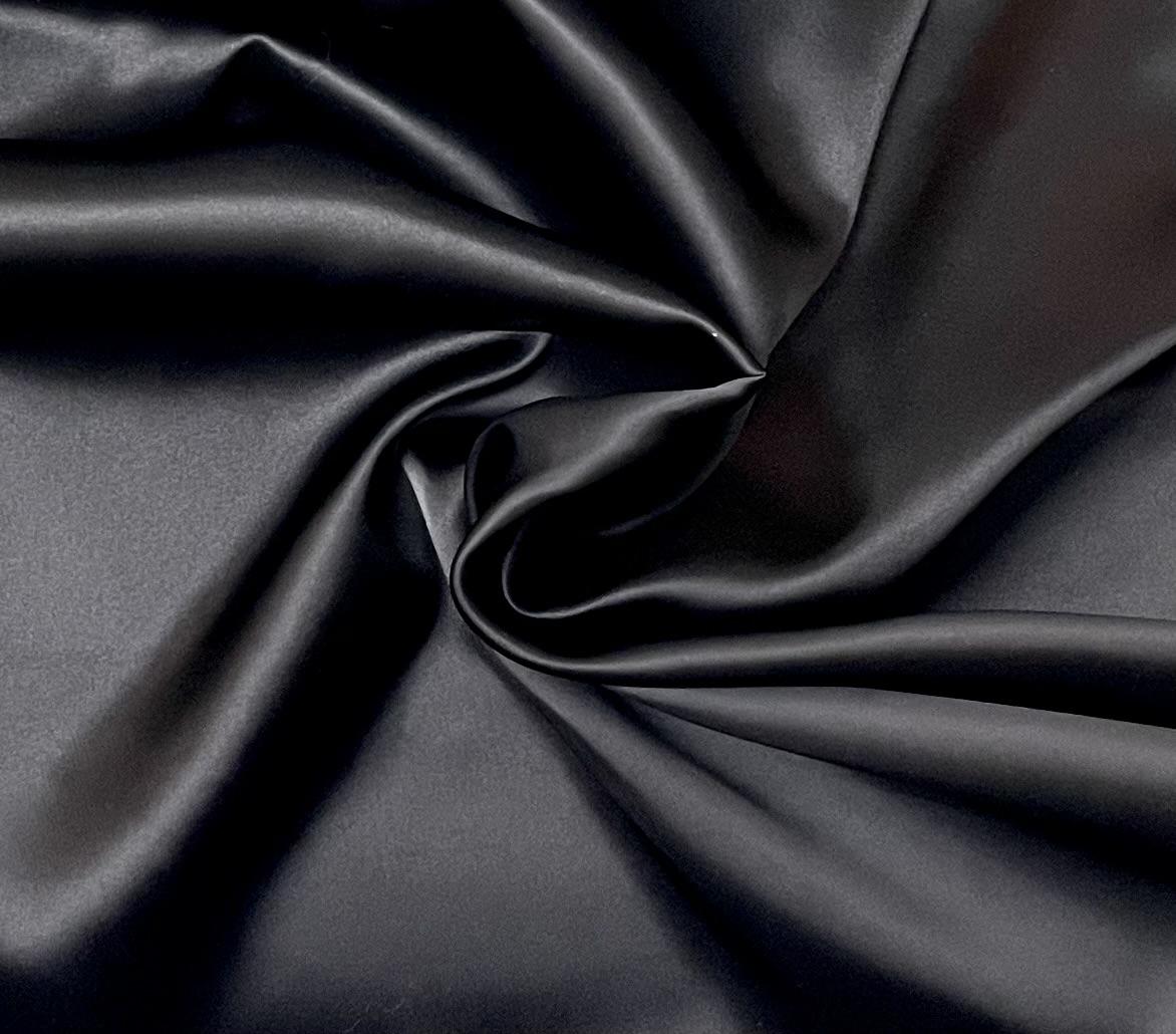 Double Faced Viscose Charmeuse in Black