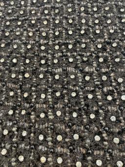 Crystal/Pearl Embellished Tweed in Black