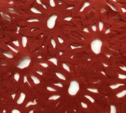 Novelty Fused Felted Wool In Lipstick 