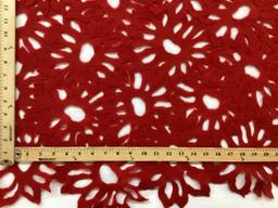 Novelty Fused Felted Wool In Lipstick 