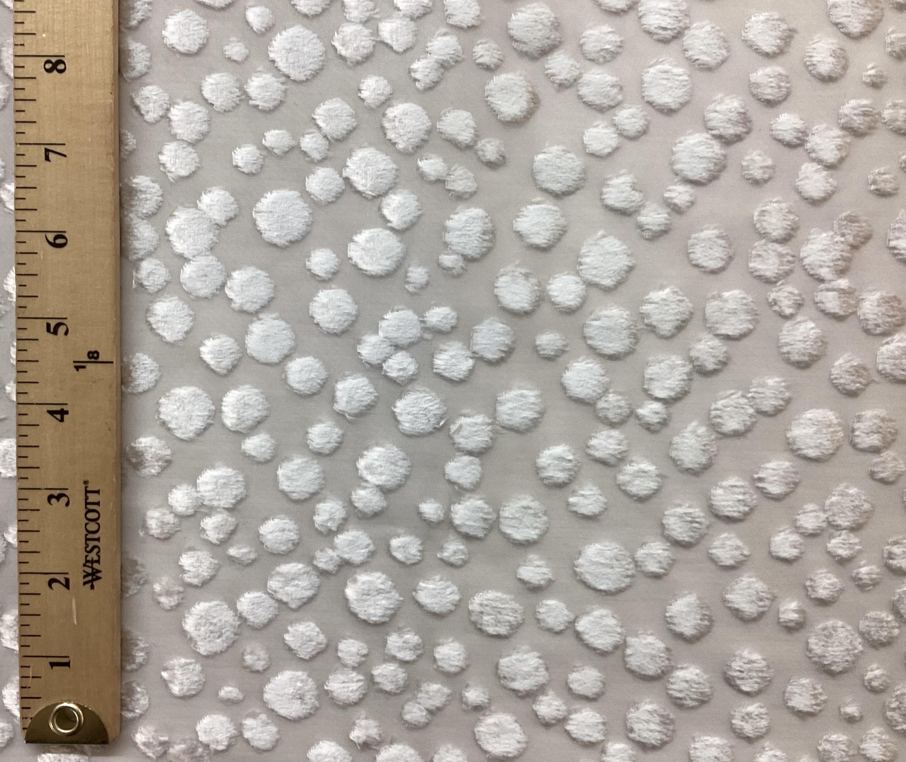 Silk Rayon Burn-Out Velvet In Light Sliver Grey