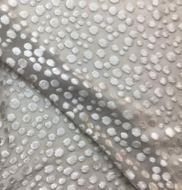 Silk Rayon Burn-Out Velvet In Light Sliver Grey