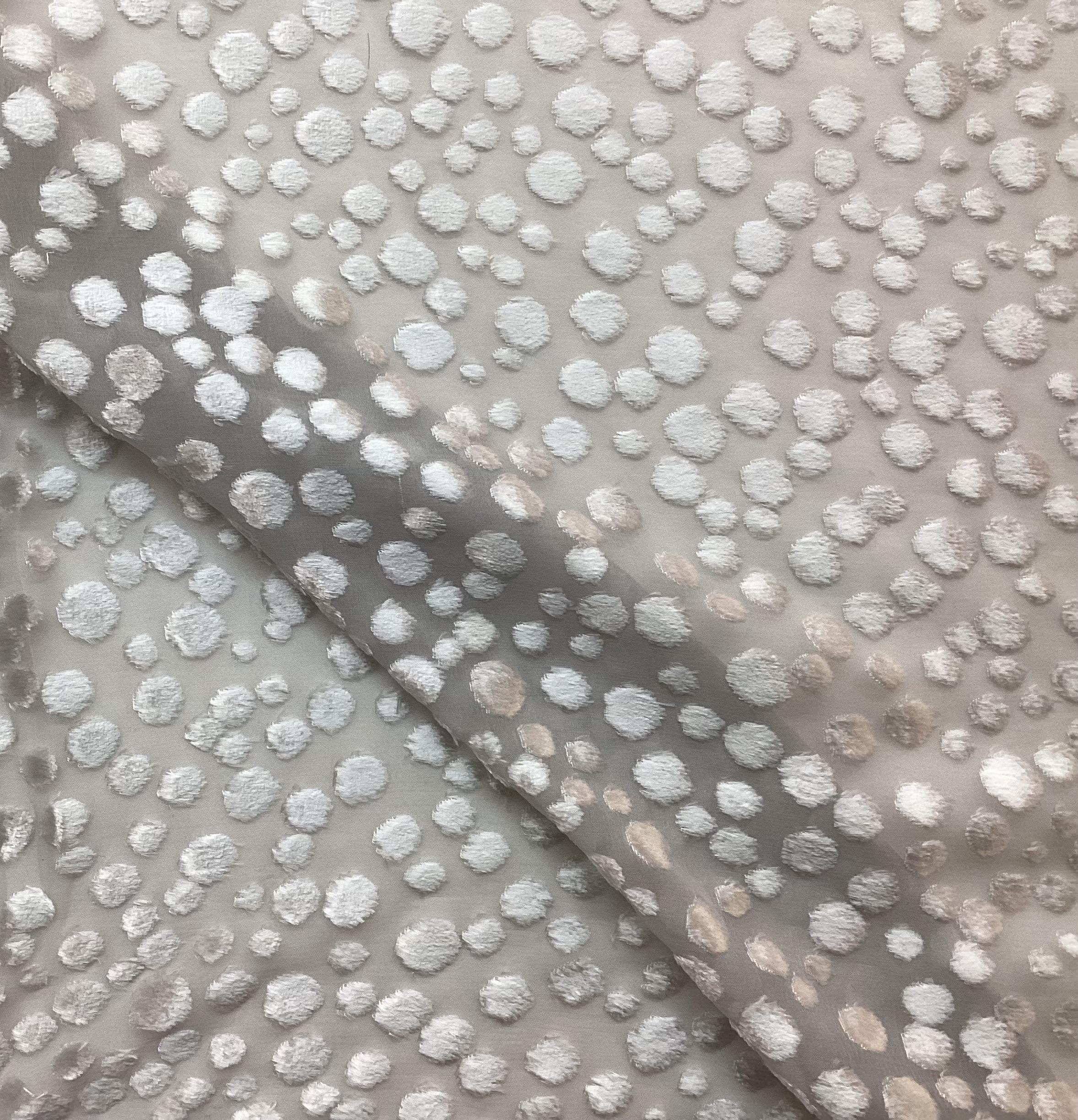 Silk Rayon Burn-Out Velvet In Light Sliver Grey