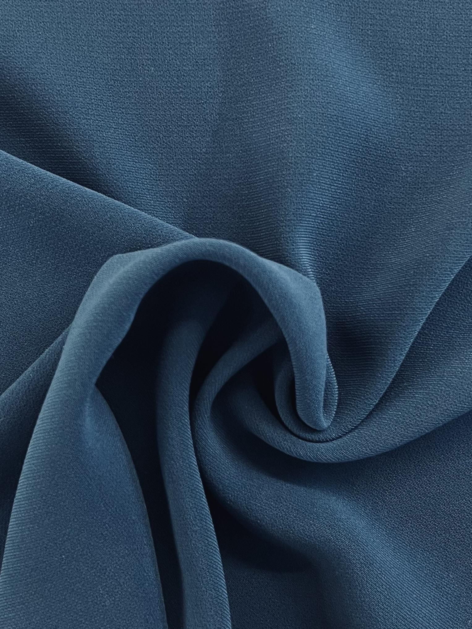 Japanese Triacetate and Polyester Blend Sponge Crepe in Dark Teal