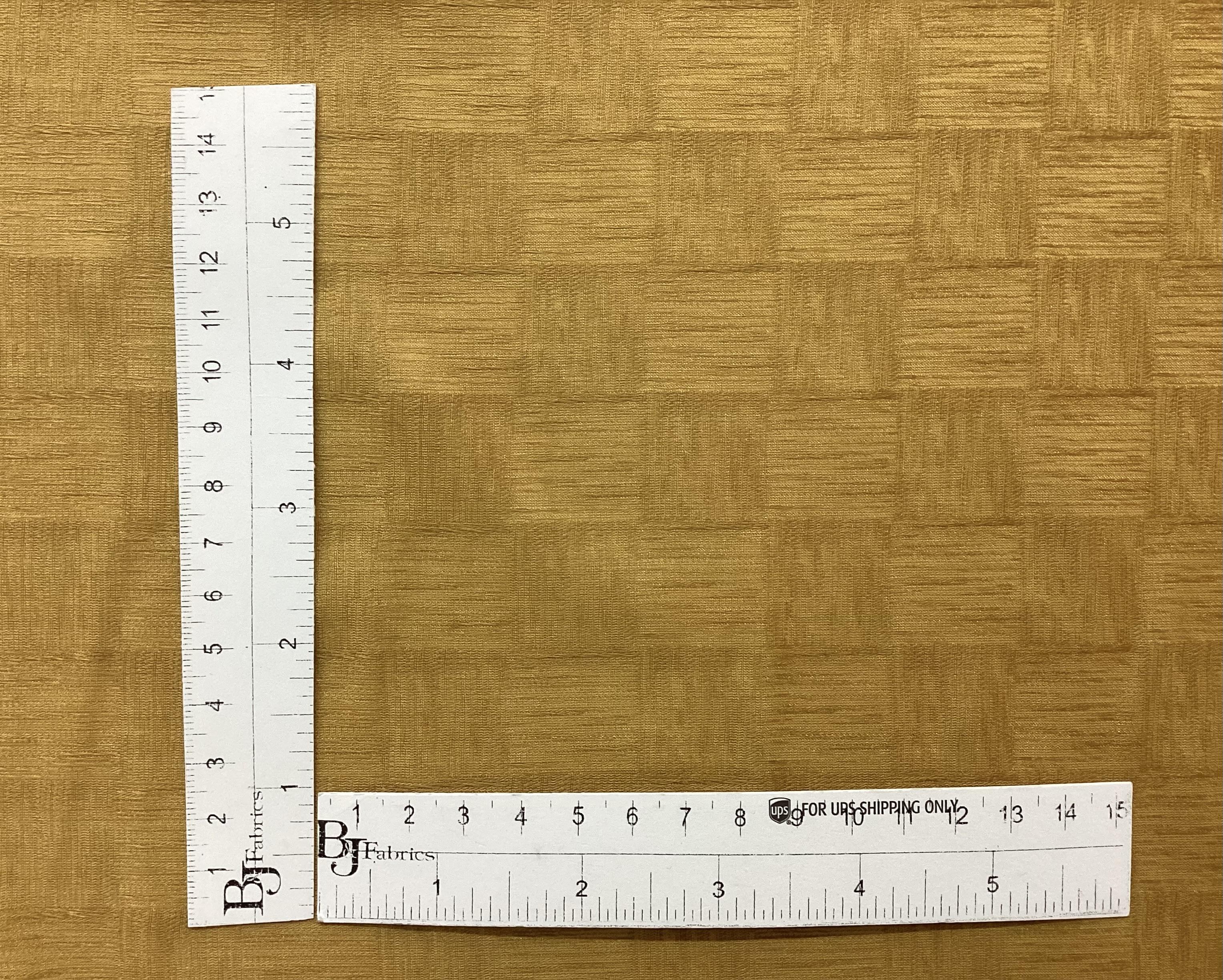 Made in Italy Pure Silk Textured Check Jacquard in Butterscotch