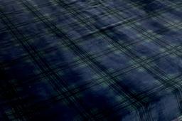 Cotton Velvet Black Watch Plaid