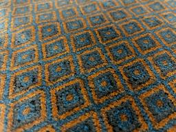 Italian "RATTI" Cotton Velvet Diamond Pattern Print