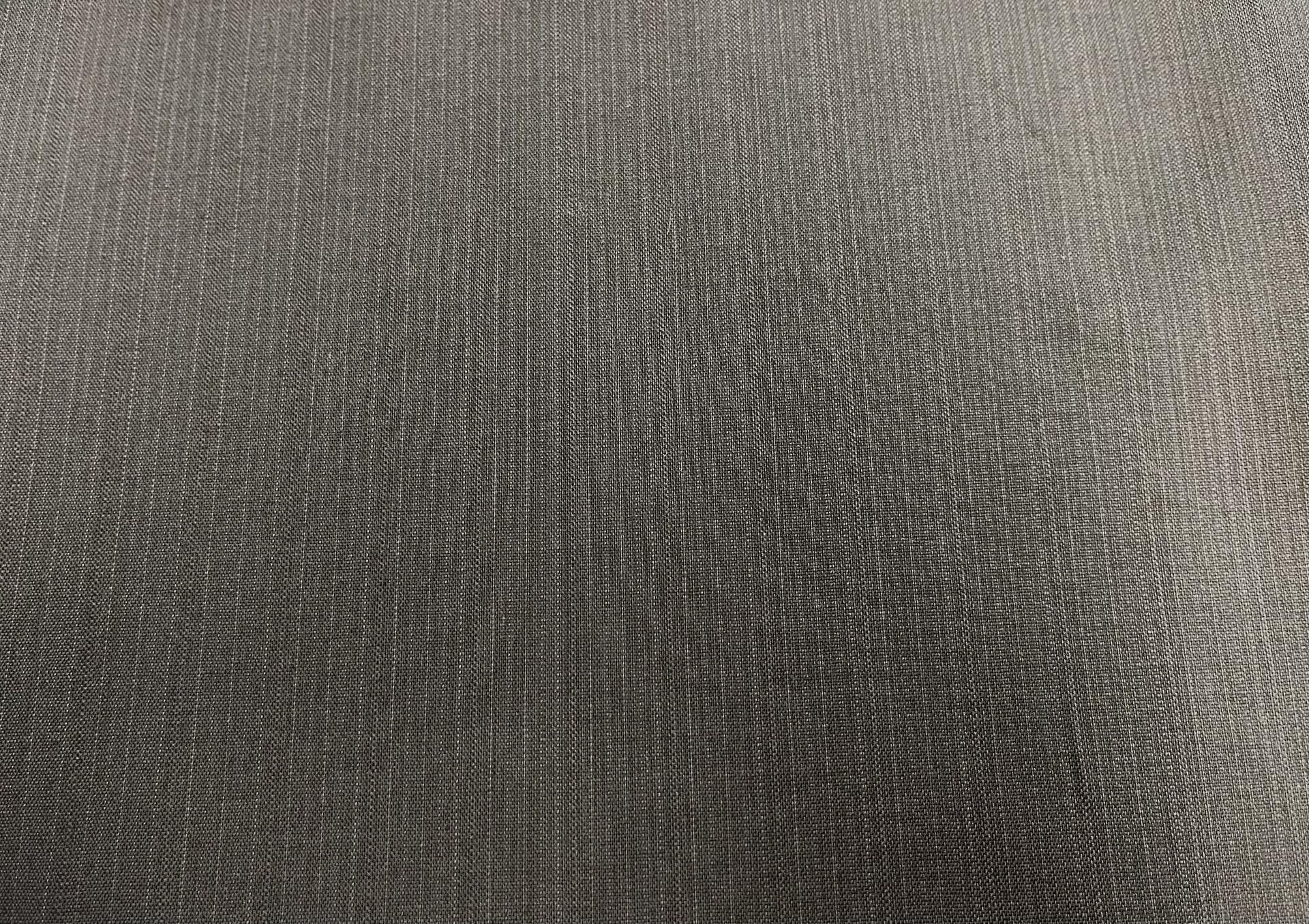Wool Recycled Polyester Sorona Stripe in Charcoal Grey