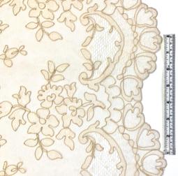 Made in France Double Scalloped Lyon Lace in Natural