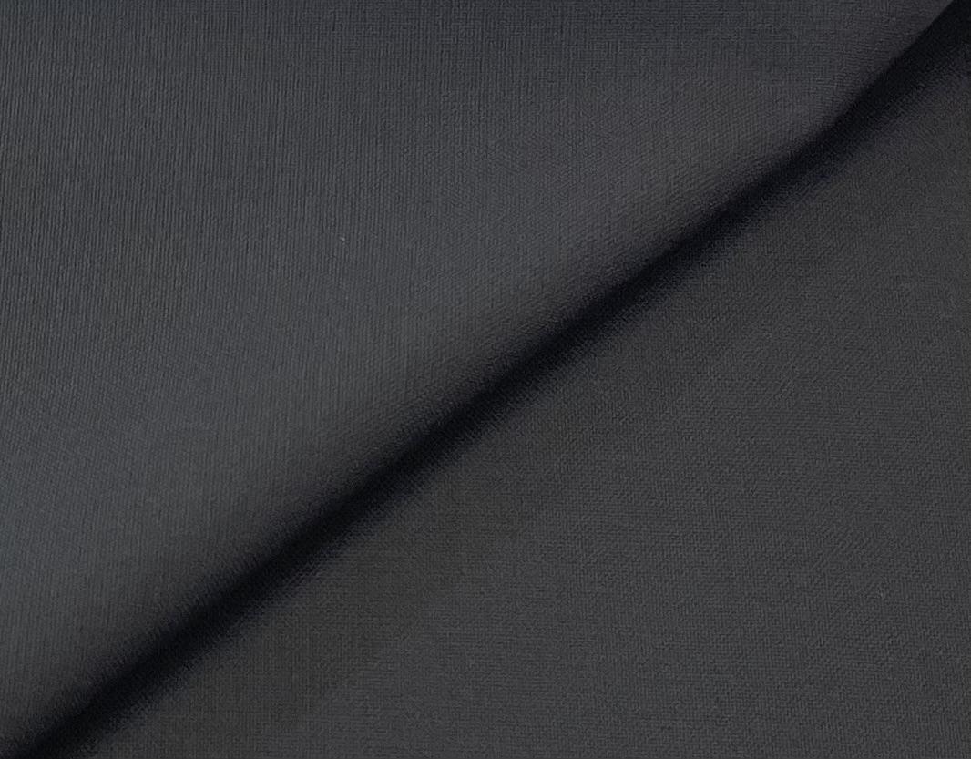 Italian Virgin Wool Fine Canvas Suiting in Black